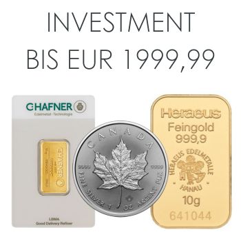 Investment bis 1999,99 Euro | Mezei - Münzen Edelmetalle
